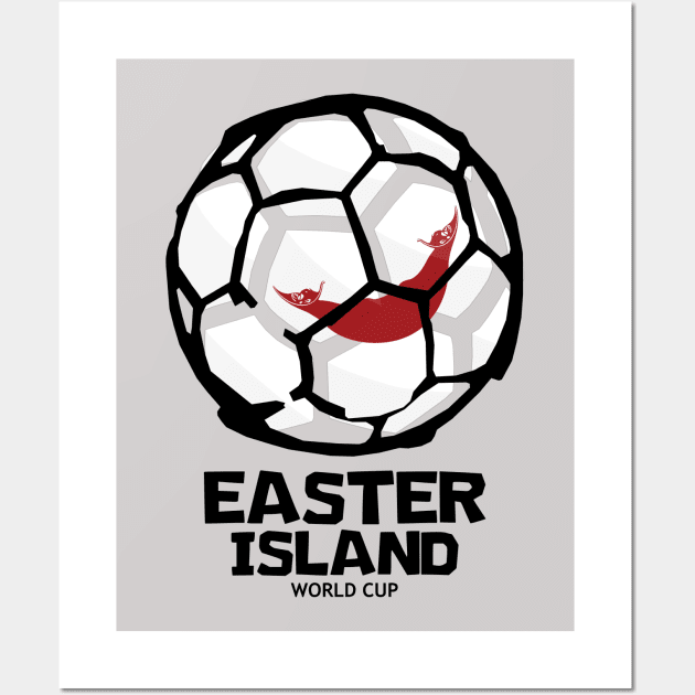 Easter Island Football Country Flag Wall Art by KewaleeTee